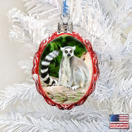 Monkey Mercury Glass Ornament by G. DeBrekht - Wildlife Holiday Decor - 771042-1