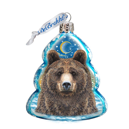 Bear Face Mercury Glass Ornament by G. DeBrekht - Wildlife Holiday Decor - 771056-4