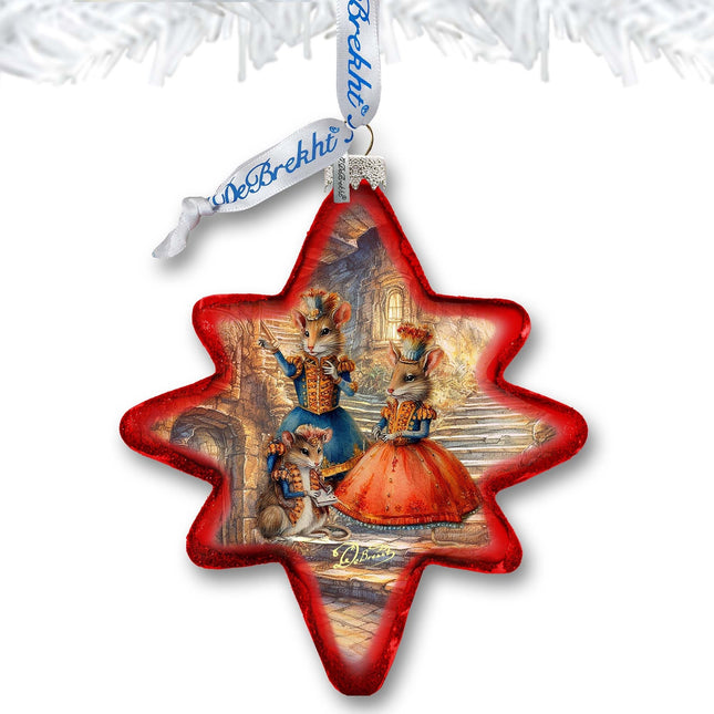 Nutcracker Ballet Scene Star Glass Ornament by G. Debrekht - Christmas Decor - 755-049-0