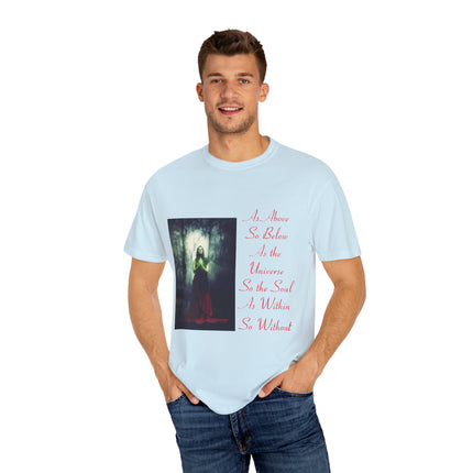 Mystic Quote T-Shirt – “As Above So Below” Graphic Tee (Unisex)