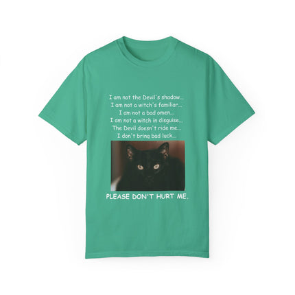 Unisex Cat-Themed T-Shirt – "Please Don't Hurt Me" Design