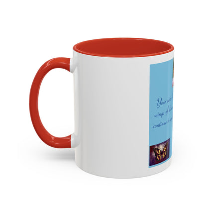Butterfly Kindness Accent Coffee Mug — Rumi Inspirational Quote (11/15 oz)