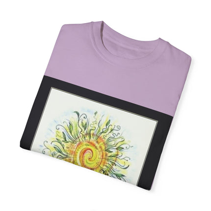 Summer Solstice Tee – Unisex Garment-Dyed Shirt with Sun Design