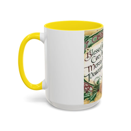Celtic Holiday Blessings Mug – 15oz Accent for Cozy Gatherings