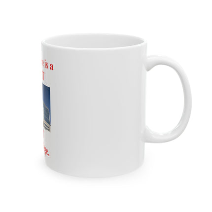 Healthcare Is a Right Ceramic Mug – "Healthcare is a RIGHT NOT a privilege." 11oz/15oz Political Advocacy Coffee Cup