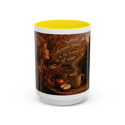 Autumn Speaks Coffee Mug — Fall Cider Rustic Accent Mug