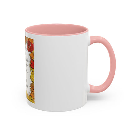 Autumn Leaves Quote Mug — William Wordsworth Fall Coffee Cup (11/15oz)