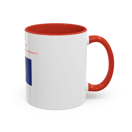 American Flag Accent Coffee Mug — Patriotic Quote by Mark Twain, 11/15oz