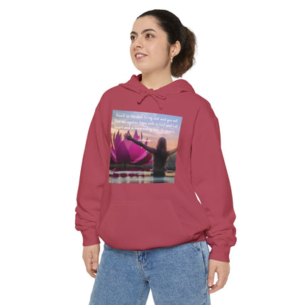 Hoodie — "Knock on the Door to My Soul" Lotus Woman Peace & Rock 'n' Roll Quote