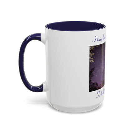 Starry Night Inspirational Coffee Mug – 15oz Accent Cup with Poetic Quote