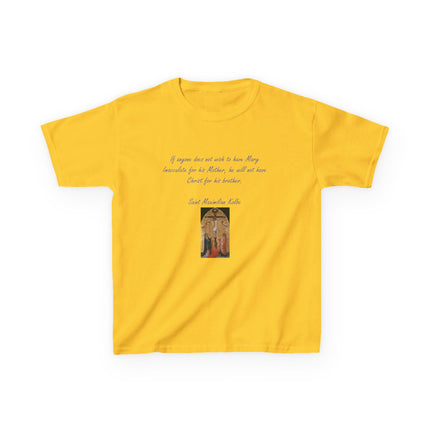 Saint Kolbe Kids Tee – Heavy Cotton Shirt for Faith & Family