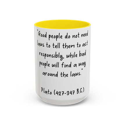 Plato Quote Mug – 15oz Accent Ceramic Cup for Thoughtful Minds