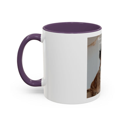 Cat Hug Coffee Mug – "Marriage is an Endless Sleepover" Accent Mug