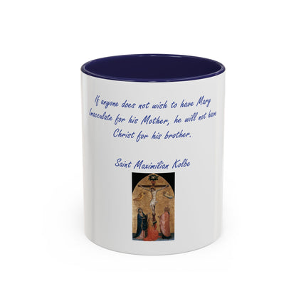 Religious Coffee Mug — Saint Maximilian Kolbe Quote & Sacred Image (11/15oz)