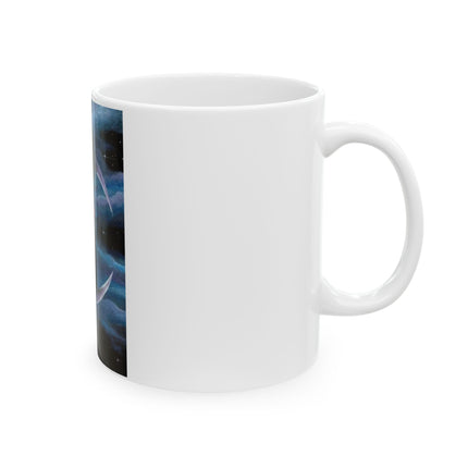 Moonlit Cats Ceramic Mug — Whimsical Nighttime Art Coffee Cup (11oz/15oz)