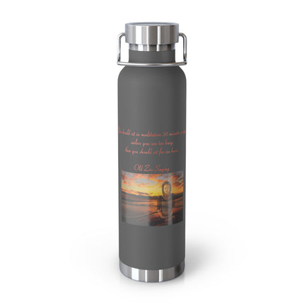 Inspirational Quote Bottle – 22oz Copper Flask for Mindful Living
