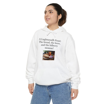 Lughnasadh Feast Hoodie — “A Lughnasadh Feast: The bread, the brew, and the bilberry mousse!”
