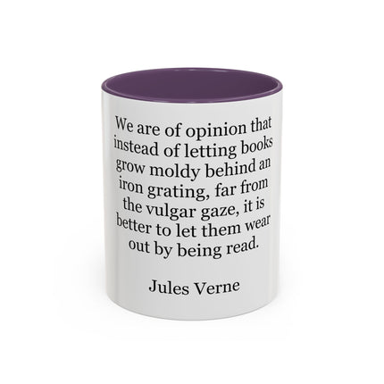 Jules Verne Quote Coffee Mug — Literary Quote Accent Mug (11/15oz)