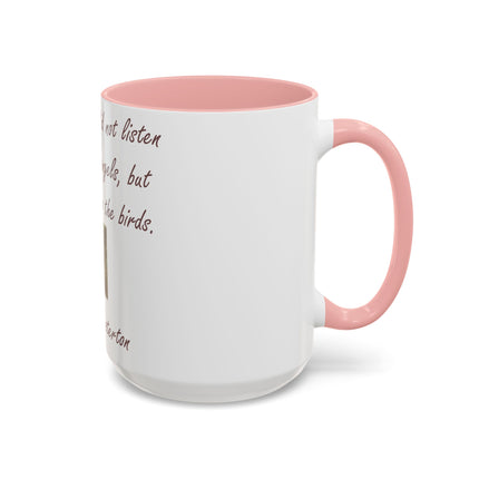 15oz Accent Ceramic Mug – Tribute to Saint Francis – Nature Lover Gift