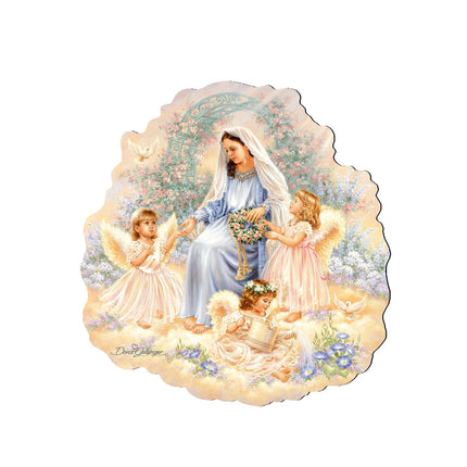 Gift of Faith Angel Wreath Nativity Door Decor by D. Gelsinger - Nativity Holiday Decor - 8461032H-0201-4