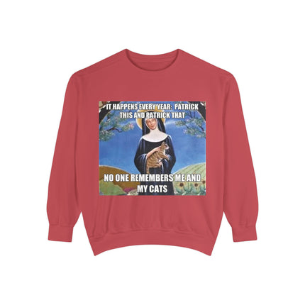 Humorous Unisex Sweatshirt - "No One Remembers Me and My Cats"