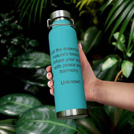 22oz Insulated Bottle — "Let the essence of nature's beauty" Inspirational Quote