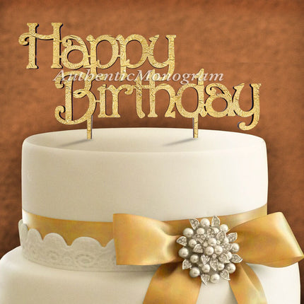 Wooden Happy Birthday Cake Topper 4206-0