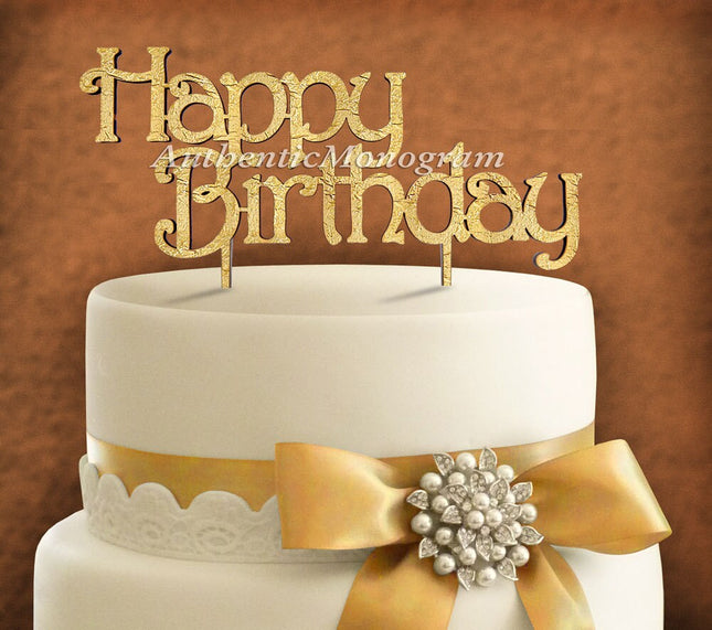 Wooden Happy Birthday Cake Topper 4206-0