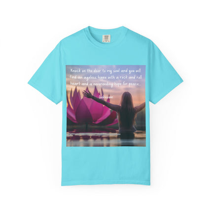 Inspirational Unisex Garment-Dyed T-shirt for Peace Lovers