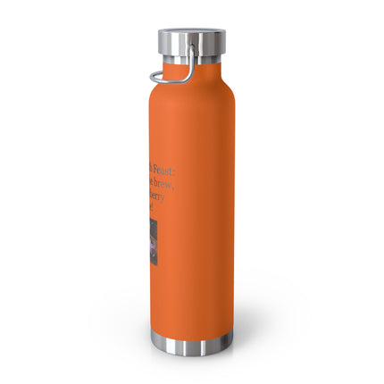 22oz Copper Vacuum Bottle – 'A Lughnasadh Feast' Bread, Brew & Bilberry Mousse Design