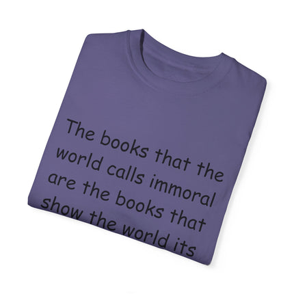 Oscar Wilde Quote Tee – “Books the World Calls Immoral” – Unisex Fit