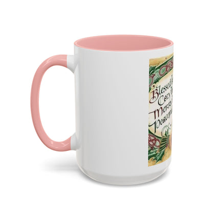Blessed Be Your Holidays Coffee Mug — Holiday Celtic Greeting Accent Mug (11/15oz)