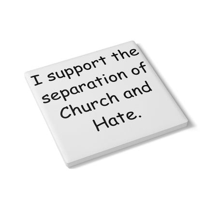 Bold Statement Ceramic Coaster – Inclusivity & Equality Design