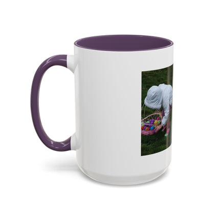 15oz Accent Mug – Easter Egg Hunt Quote for Spring Laughs