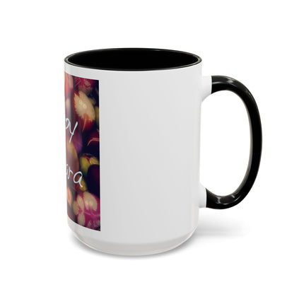 Ostara Coffee Mug – "Happy Ostara" Accent Easter Spring Floral Mug (11/15oz)