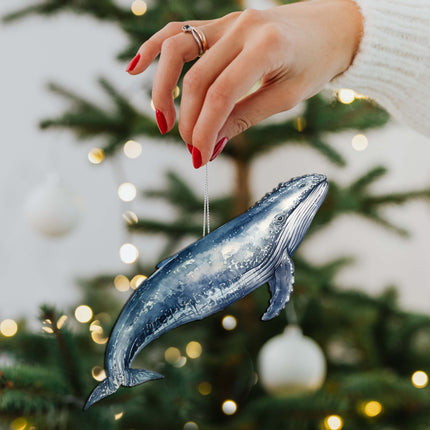 Alaskan Humpback Whale Wooden Ornaments by G.Debrekht - Wildlife Holiday Decor - 8710103-2-4