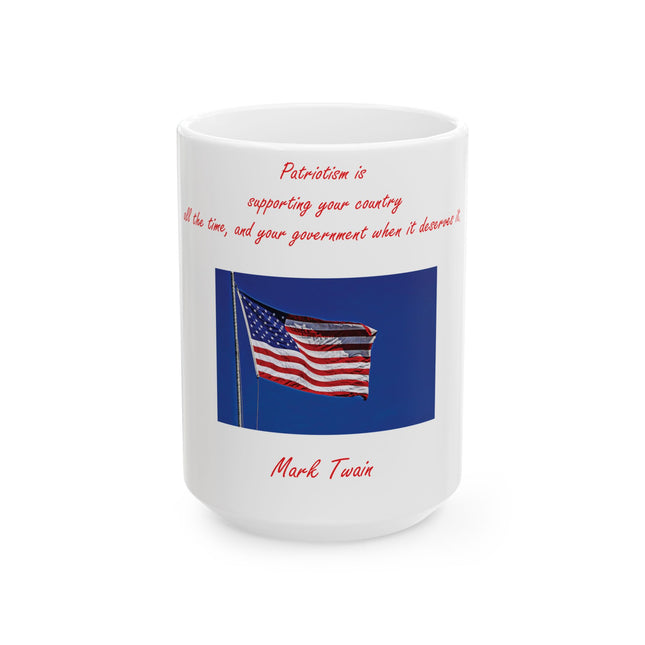 15oz Patriotic Quote Mug – Inspirational Gift for Veterans & Heroes