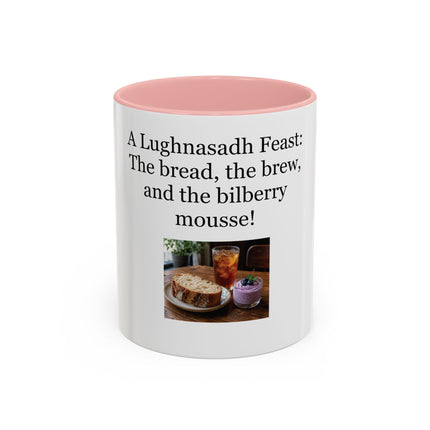 Lughnasadh Feast Mug — "The bread, the brew, and the bilberry mousse!" Accent Coffee Cup