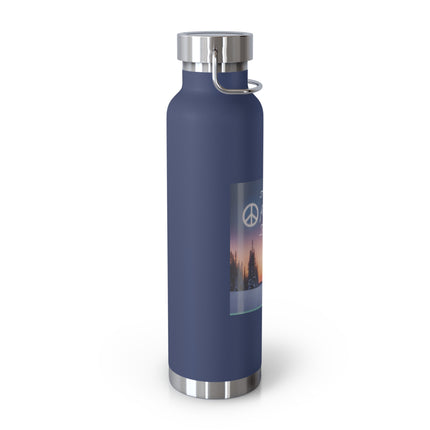 22oz Copper Vacuum Insulated Bottle – "All I Want for Christmas Is Peace"