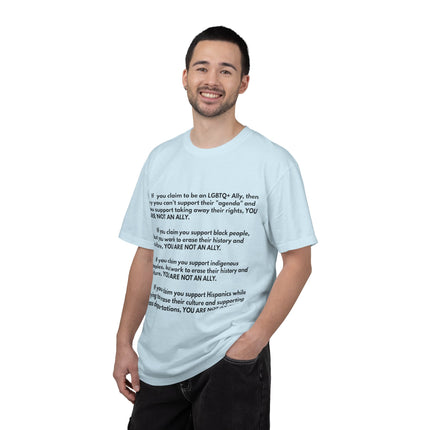 Statement Tee — "You Are Not An Ally" Social Justice Message T-Shirt