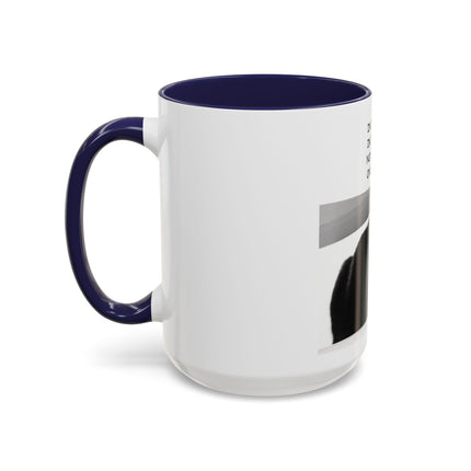 Black Cat Coffee Mug — “In the Here In the Now No Worries Only Meow” Accent Mug