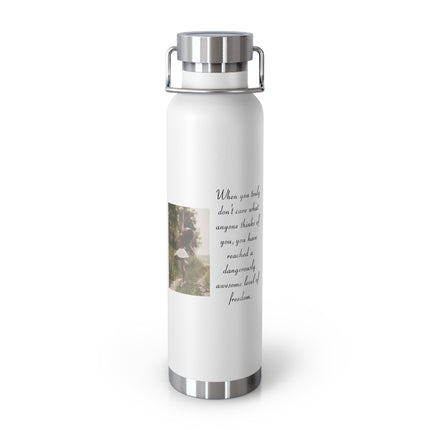 22oz Insulated Bottle with Inspirational Quote – Copper Vacuum Flask