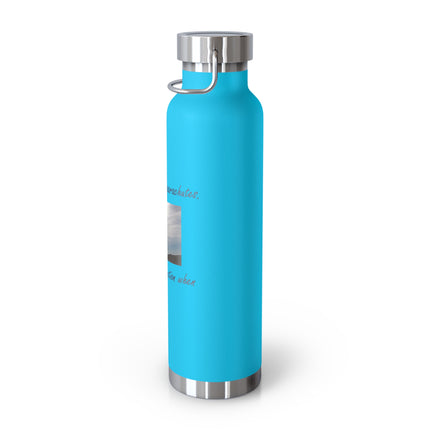 Skydiver "Minds Are Like Parachutes" Copper Water Bottle — 22oz Vacuum Insulated