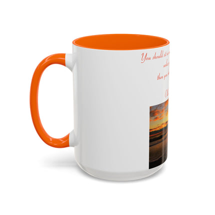Zen Quote Accent Mug – 15oz Ceramic Cup for Mindful Mornings