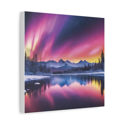 Aurora Lake Matte Canvas Print — Stretched Wall Art