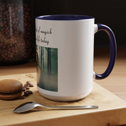 Magick Forest Accent Coffee Mug — "May a little bit of magick float into your life today"