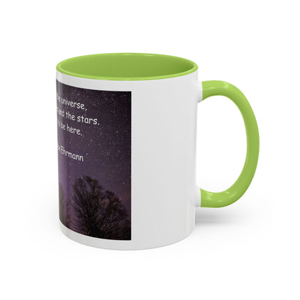 Inspirational Starry Night Coffee Mug — "You are a child of the universe" Quote