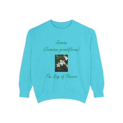 Jasmine Flower Sweatshirt - Unisex Garment-Dyed