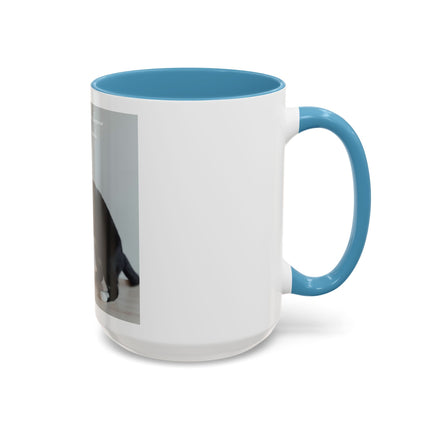 Cat Hug Coffee Mug – "Marriage is an Endless Sleepover" Accent Mug