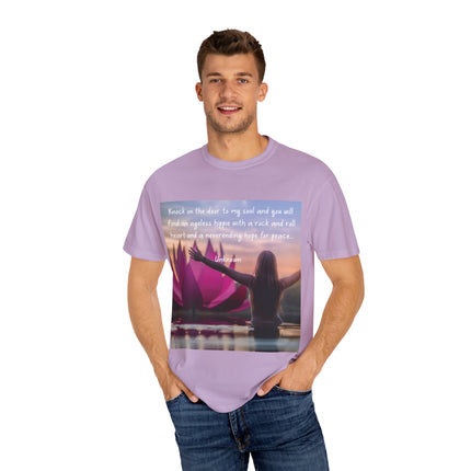 Inspirational Unisex Garment-Dyed T-shirt for Peace Lovers